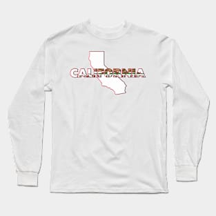 California Colored State Letters Long Sleeve T-Shirt